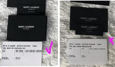 fake ysl vs real|ysl authenticity card.